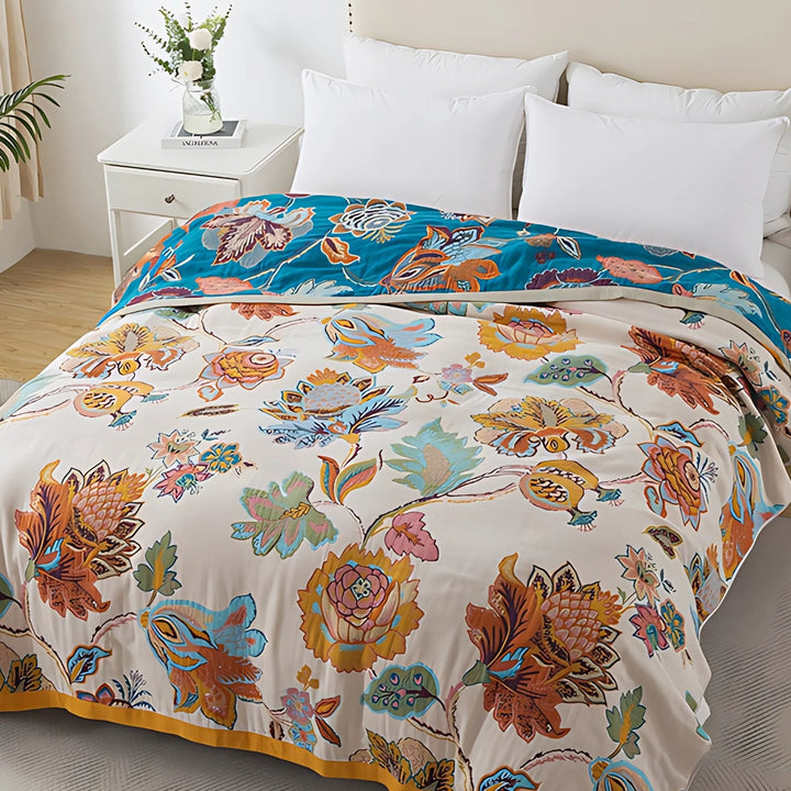 BowLift | Wildbloom Reversible Flora Cotton Blanket