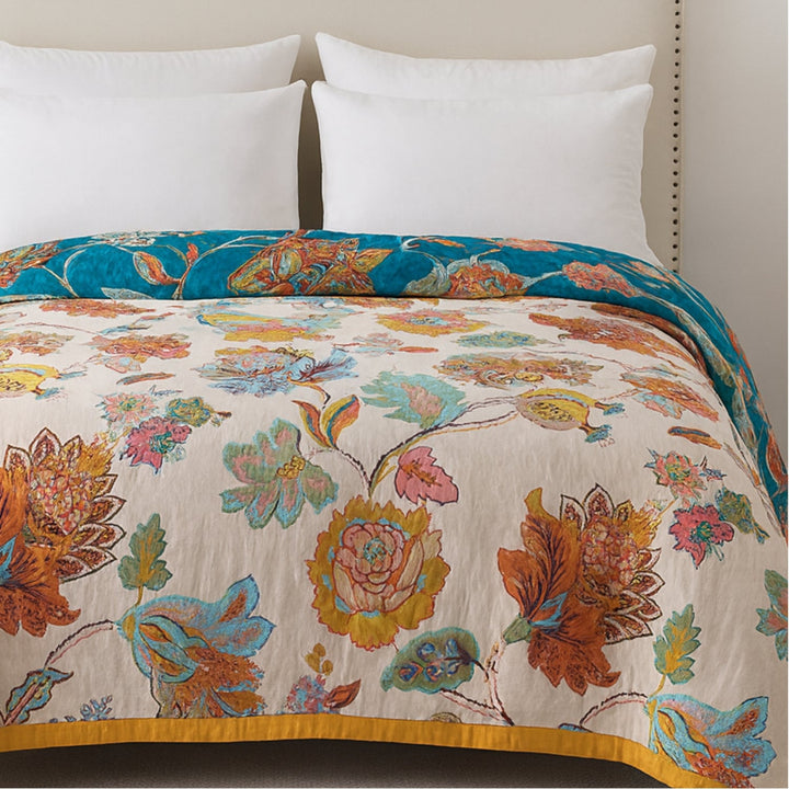 BowLift | Wildbloom Reversible Flora Cotton Blanket