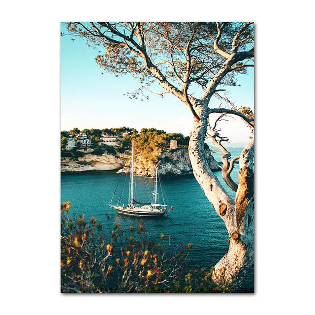 Wilderness Landscape Mountain Lake Forest Wall Art Fine Art Canvas Prints Pictures Of Calm For Living Room Dining Room Art Decor | Bowlift