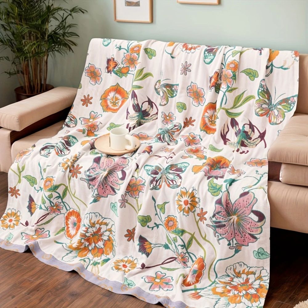 BowLift | Wildflower Botanical Reverie Cotton Blanket
