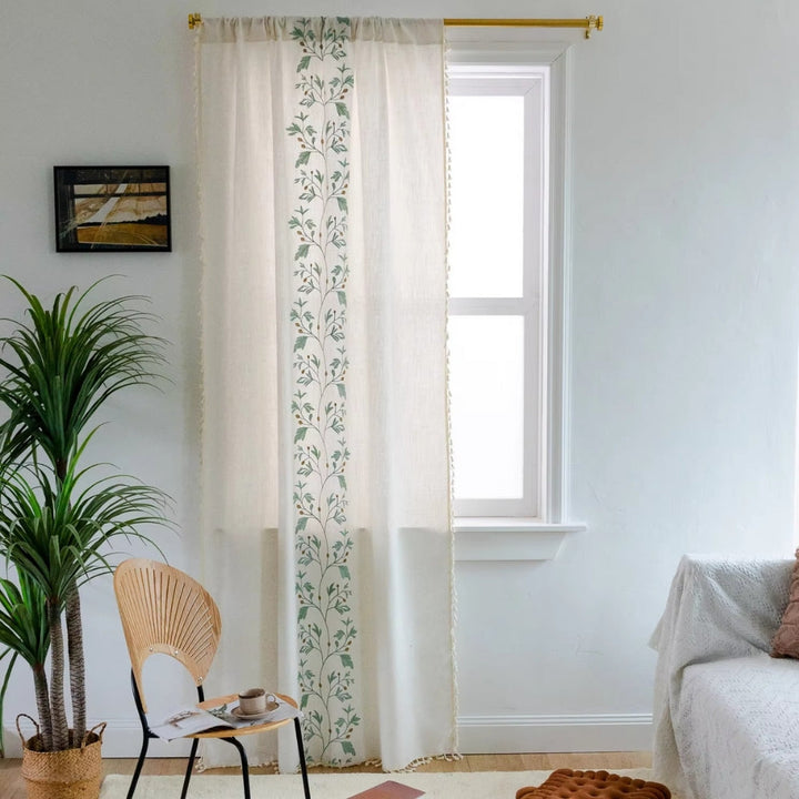 BowLift | Willow Floral Elegance Tassel Curtain