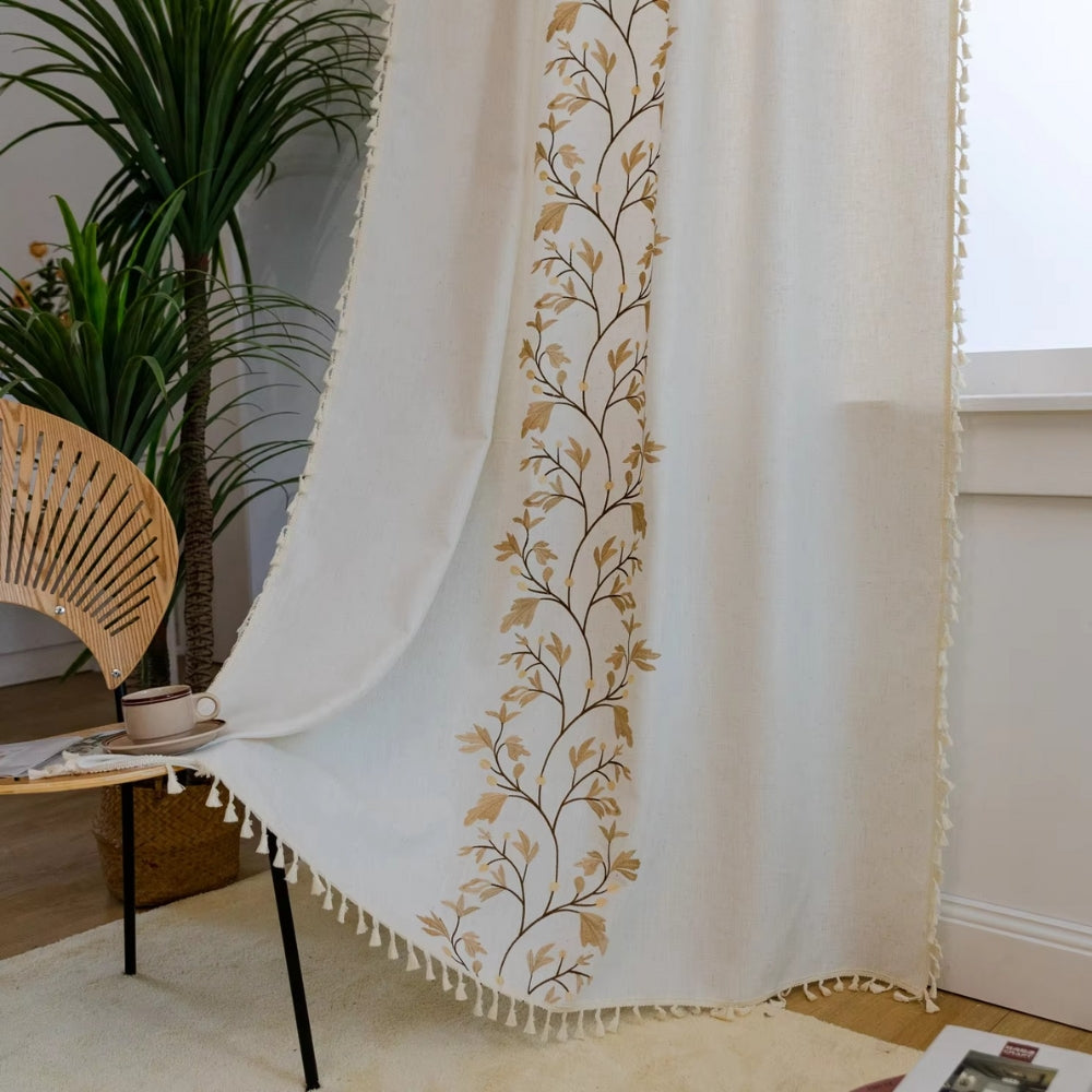 BowLift | Willow Floral Elegance Tassel Curtain