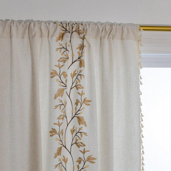 BowLift | Willow Floral Elegance Tassel Curtain