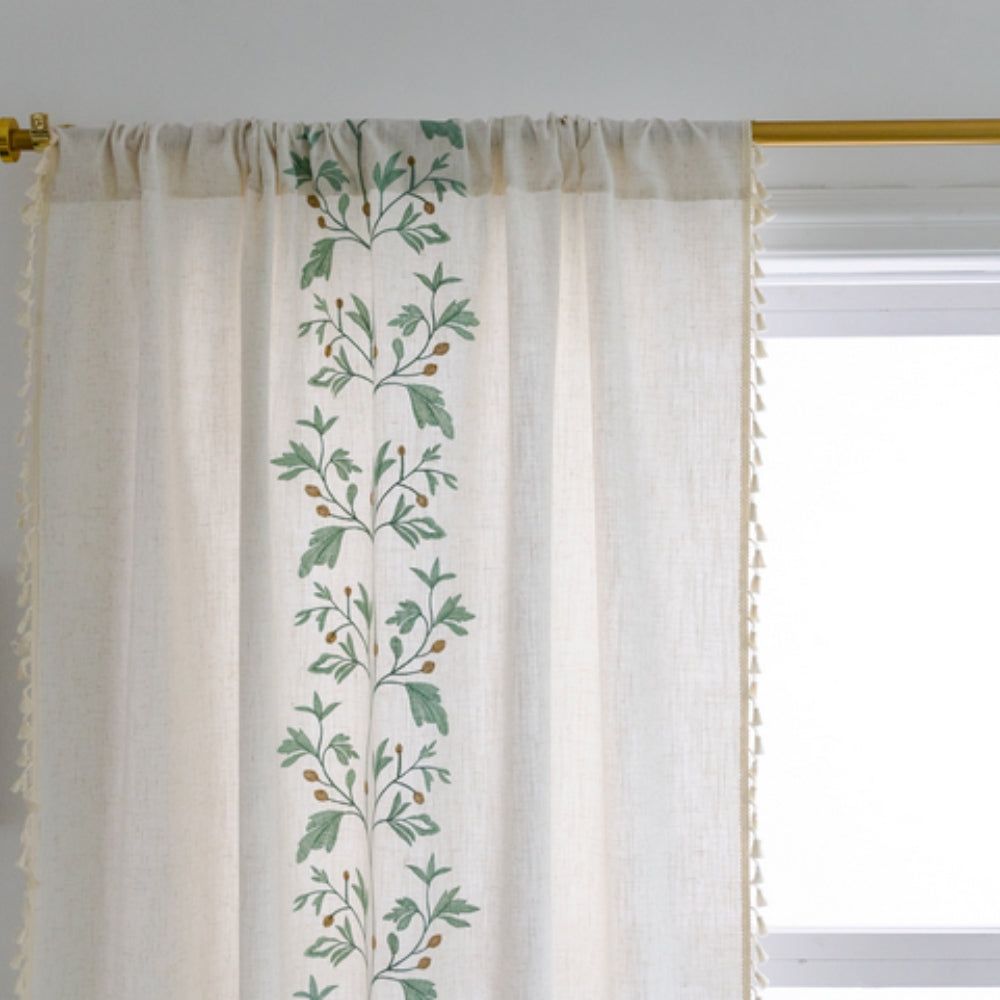 BowLift | Willow Floral Elegance Tassel Curtain