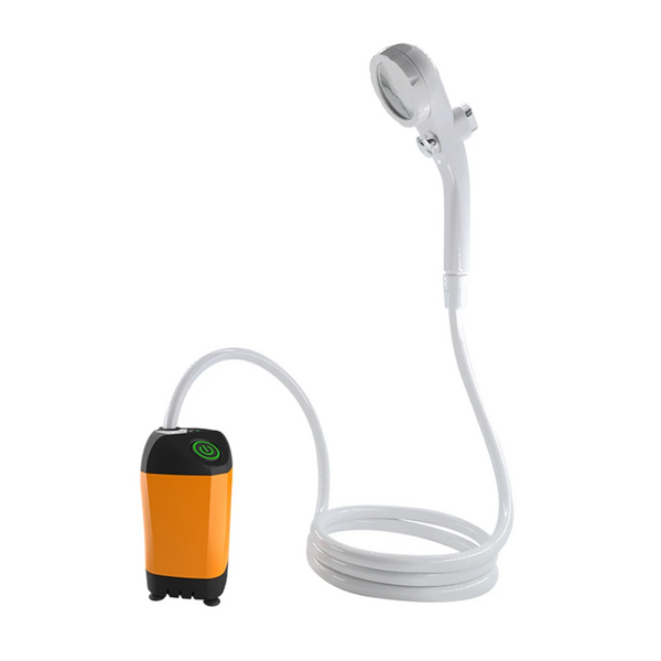 BowLift | Portable Camping Shower with Pump – USB Rechargeable, 4400mAh Battery, Compact & Easy Setup
