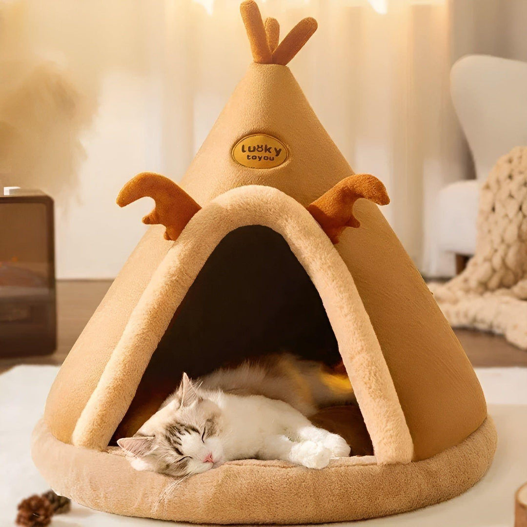 FluffyHaven House - Cozy Tent-like Pet House | Bowlift