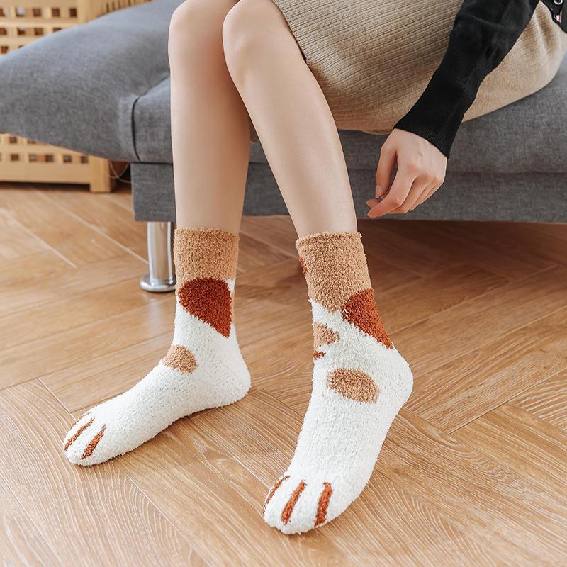 Winter Cat Claws Warm Sleep Floor Socks | Bowlift