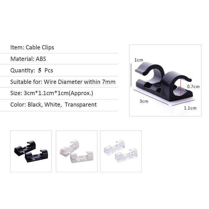 BowLift | IcoolGadgets Wire Cable Clips Organizer Desktop & Workstation Clips Cord Management Holder USB Charging Data Line Cable Winder