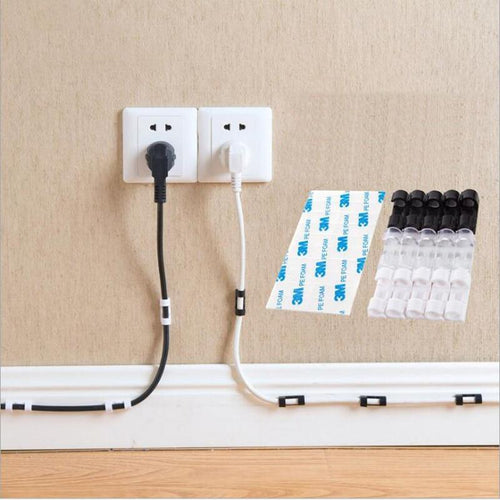 BowLift | IcoolGadgets Wire Cable Clips Organizer Desktop & Workstation Clips Cord Management Holder USB Charging Data Line Cable Winder