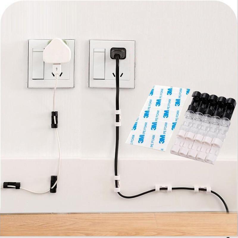 BowLift | IcoolGadgets Wire Cable Clips Organizer Desktop & Workstation Clips Cord Management Holder USB Charging Data Line Cable Winder