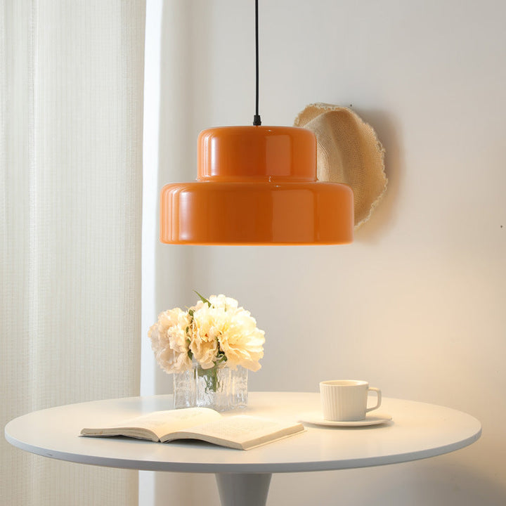 BowLift | Italian Hanging Lamp Bauhaus in Orange Color – Modern Design with Retro Accent