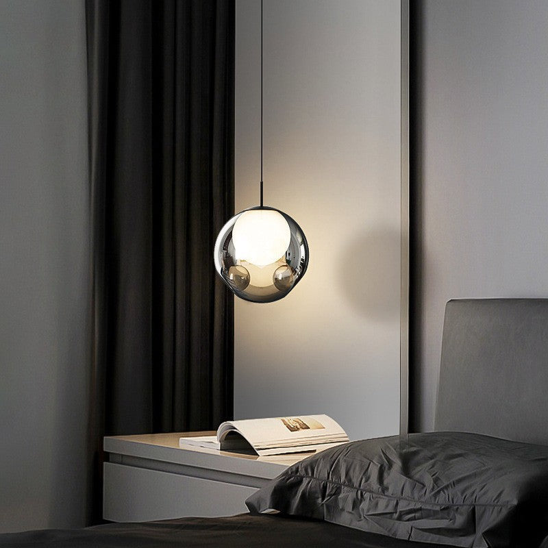 BowLift | Italian Glass Pendant Lamp with Height Adjustment – Elegant Lamp for Living Rooms and Dining Rooms, Perfect as a Lamp Over the Table
