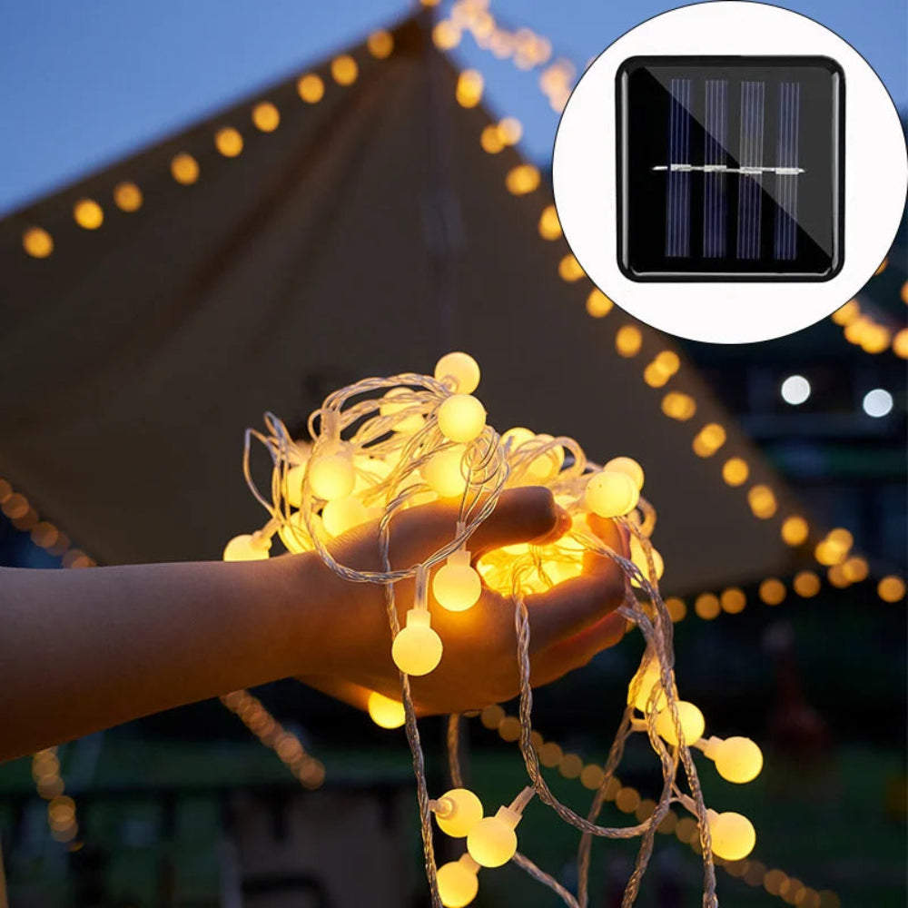 BowLift | Waterproof Solar LED Garden Lights – Outdoor Lighting for Terrace and Garden, 10m with Automatic Sensor