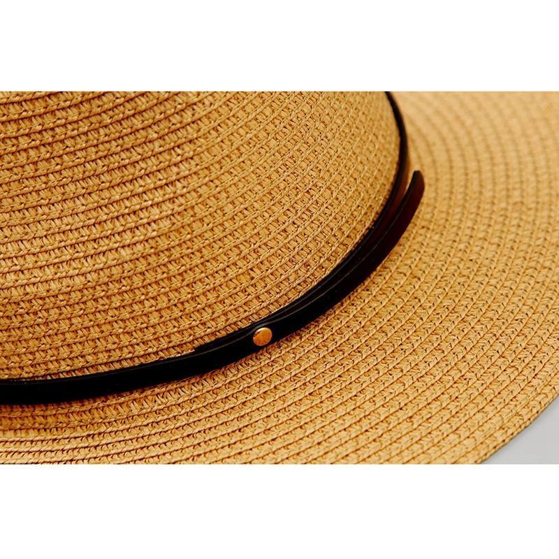 BowLift | Women's Wide Brim Straw Panama Roll Up Hat