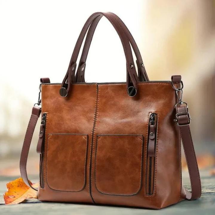 BowLift | Women’s Leather Tote Handbag Shoulder Crossbody Multi Compartments