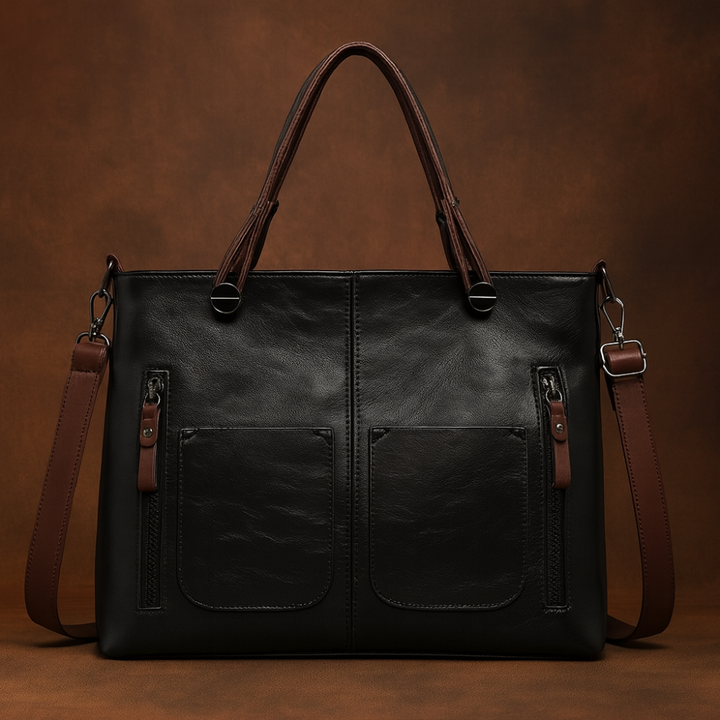 BowLift | Women’s Leather Tote Handbag Shoulder Crossbody Multi Compartments