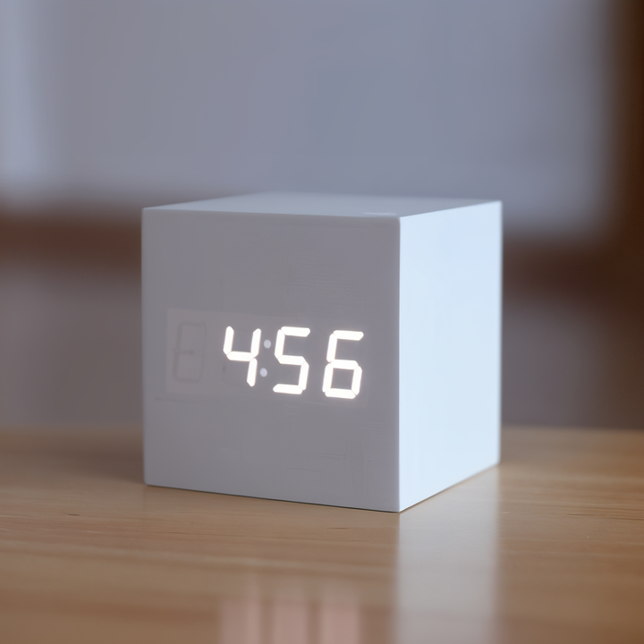 BowLift | Elegant Digital LED Clock in Wood