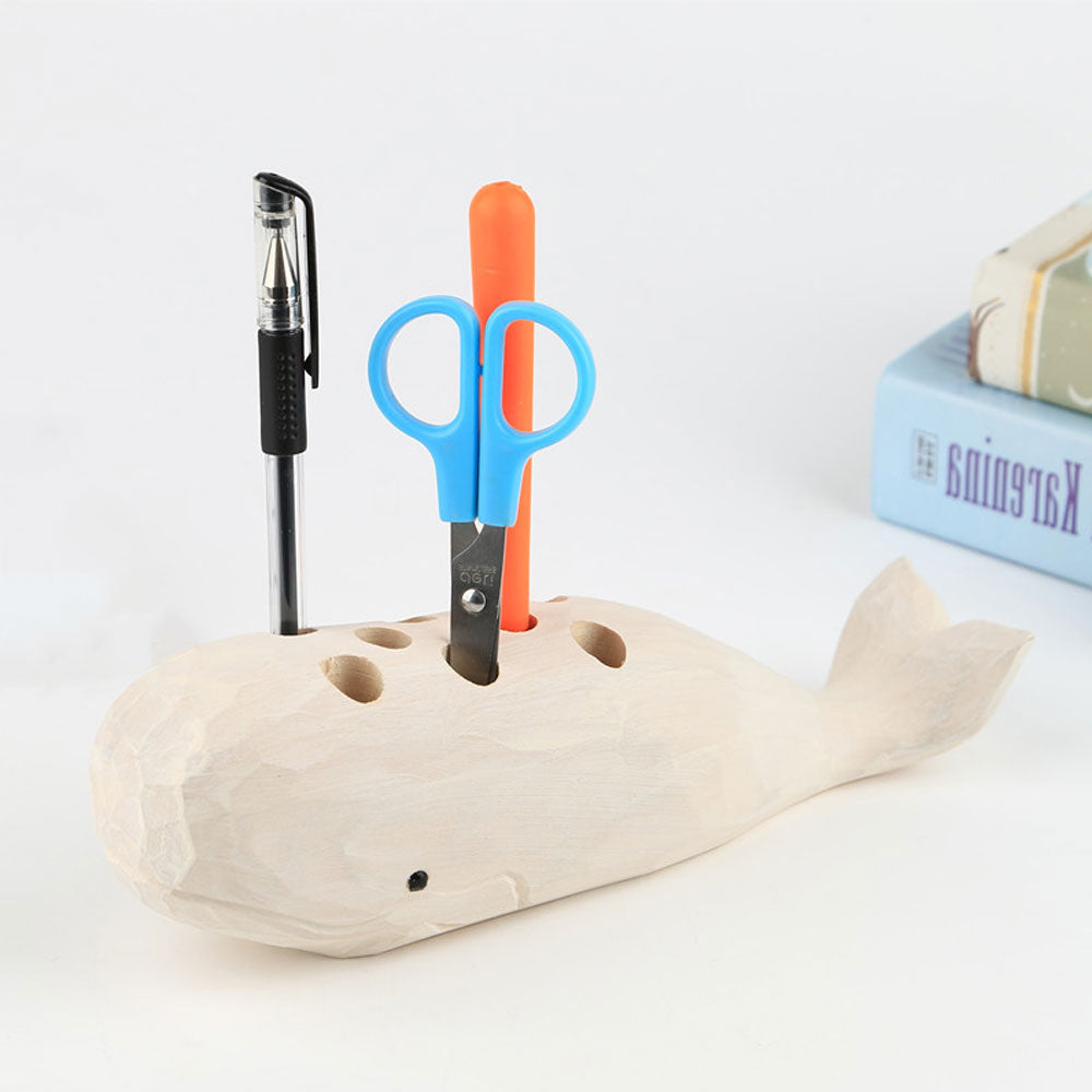 BowLift | Wooden Whale Creative Pen Holder