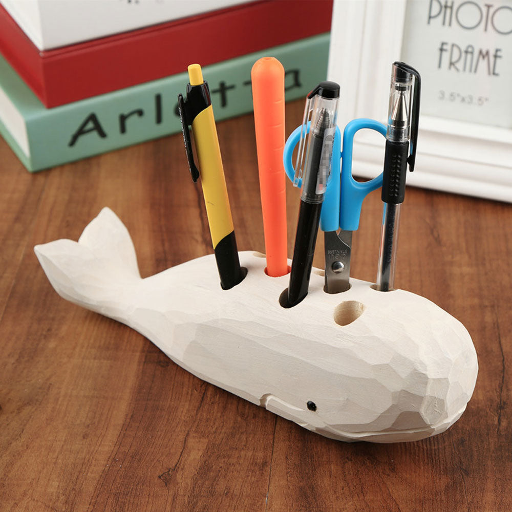 BowLift | Wooden Whale Creative Pen Holder