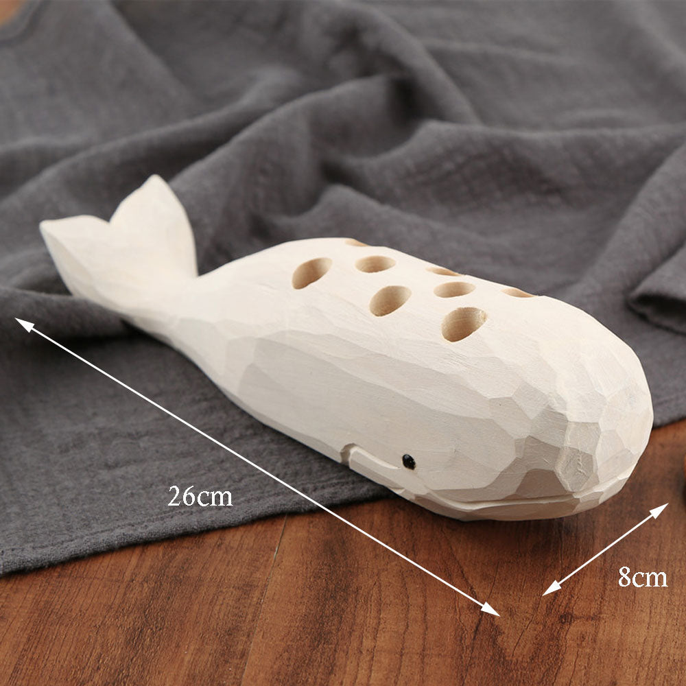 BowLift | Wooden Whale Creative Pen Holder