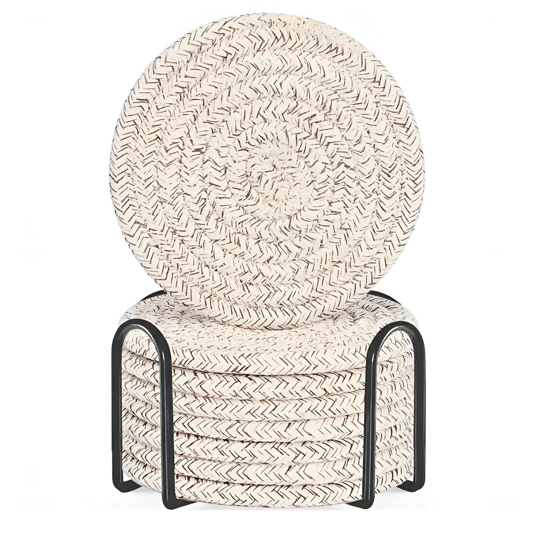 BowLift | Woven Whirl Coaster Set | 8Pcs Set