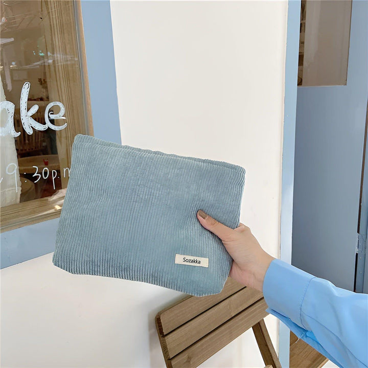 CorduroyGlam Bag - Cord Spacious Organizer Bag for Cosmetics | Bowlift