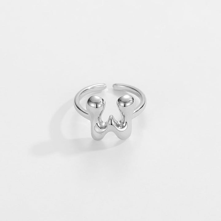 BowLift | Cute Bubble Letter Initial Ring