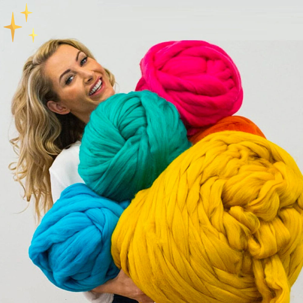 BowLift | XXL Thick Yarn 1000g for Crocheting - Luxury Soft Yarn for Blankets and Cushions