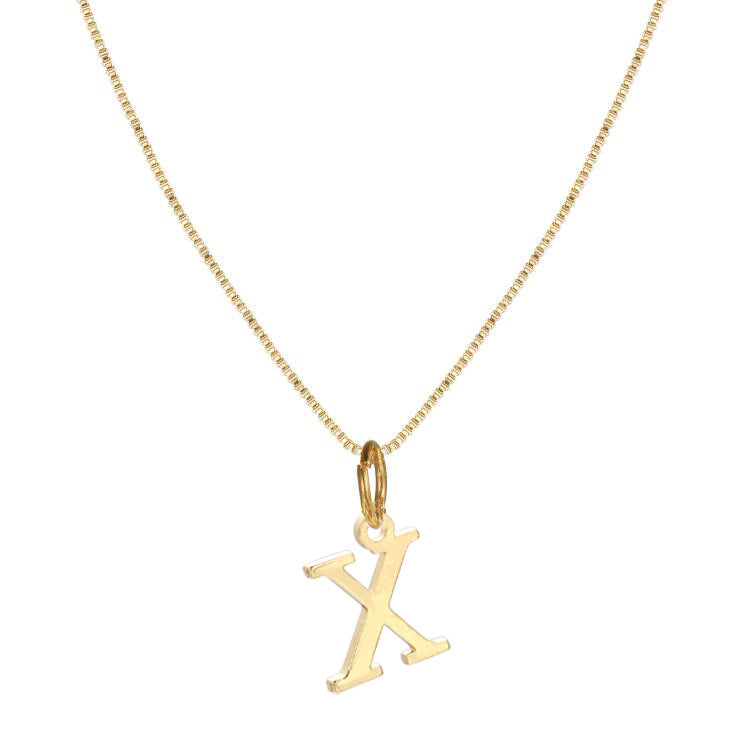 BowLift | 14k Minimal Serif Initial Necklace