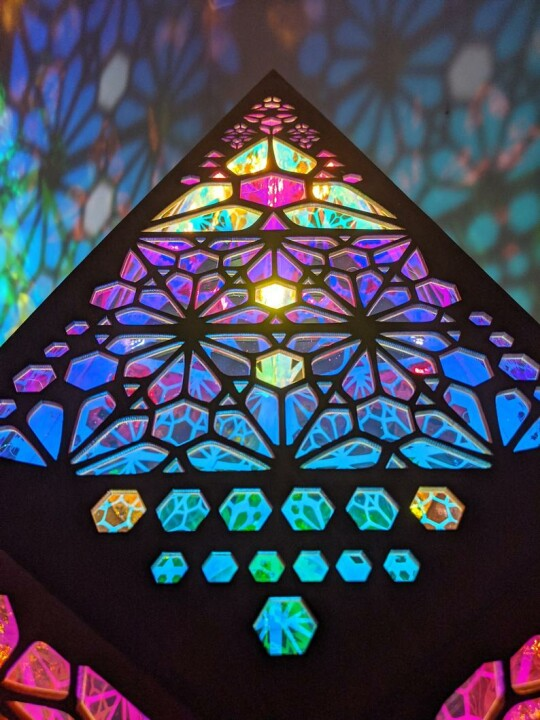 Stained Glass Style LED Table Lamp - LumiAura | Bowlift