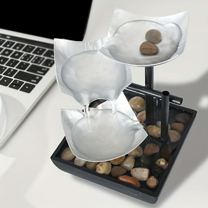 BowLift | Glow LED Leaf Fountain – Modern Indoor Water Feature