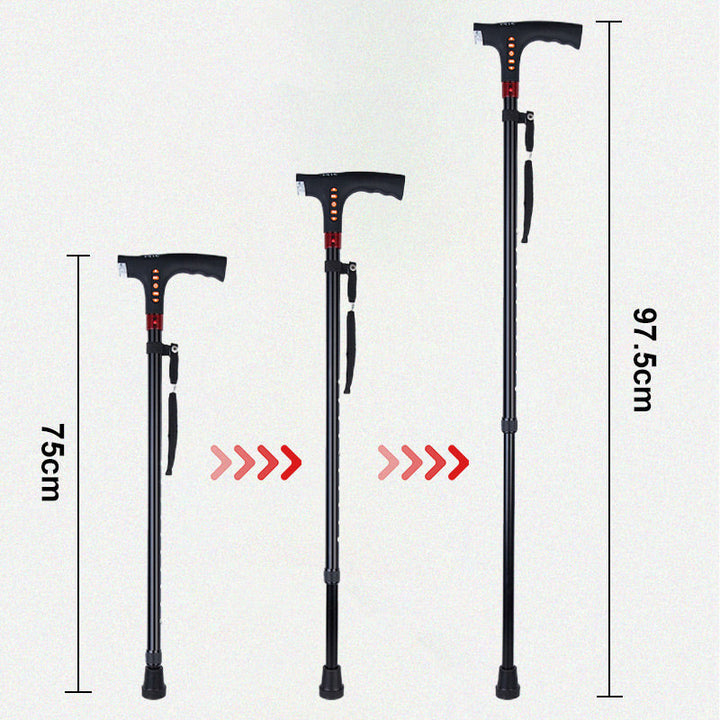 BowLift | Smart Walking Stick | LED Light Radio Emergency Alarm | Adjustable