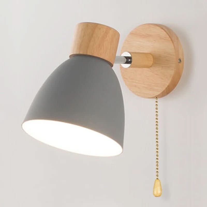 BowLift | Nordic Wall Lamp made of Wood with Pull Switch