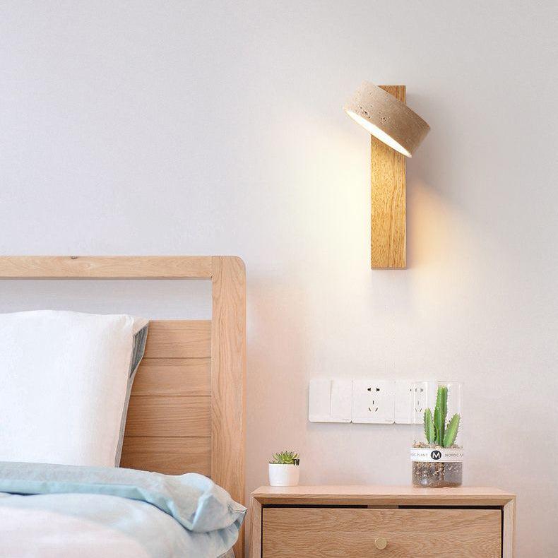 BowLift | Ivory Toned Travertine Wall Lamp