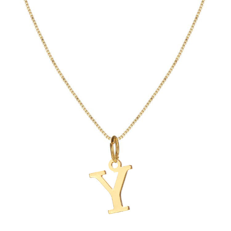 BowLift | 14k Minimal Serif Initial Necklace
