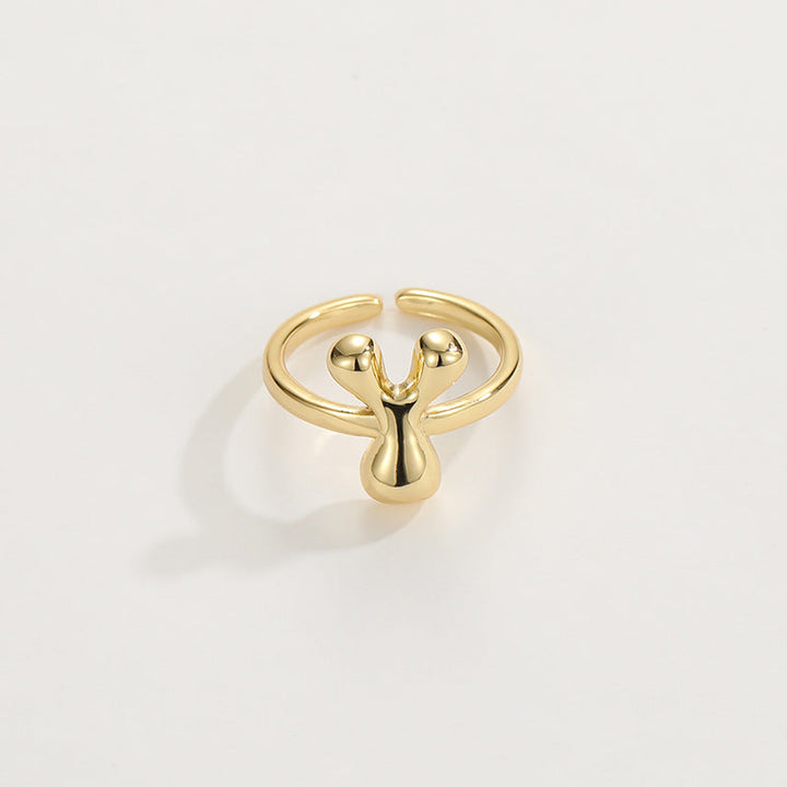BowLift | Cute Bubble Letter Initial Ring