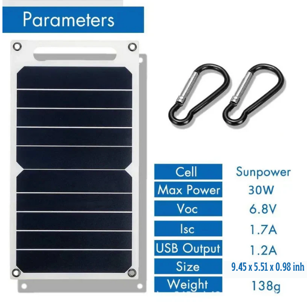 BowLift | Waterproof Solar Panel with Portable USB Battery