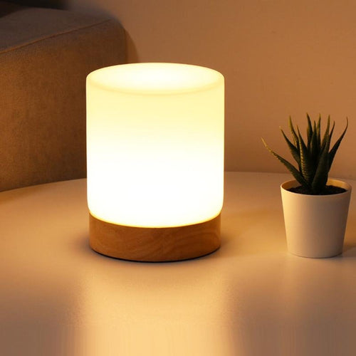 BowLift | LumiGlow Refined Glass Table Lamp with Touch-LED
