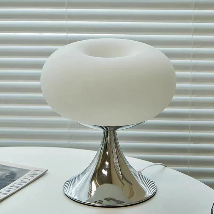 BowLift | Antique Apple Table Lamp made of Glass | E27 Halogen, Rotary Switch