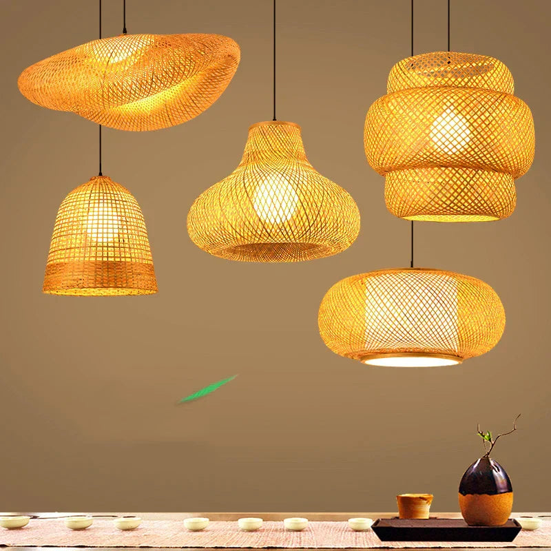 Handmade Rattan Pendant Light | Natural Lighting for Living Room & Dining Room | Cozy Bohemian Style | Bowlift