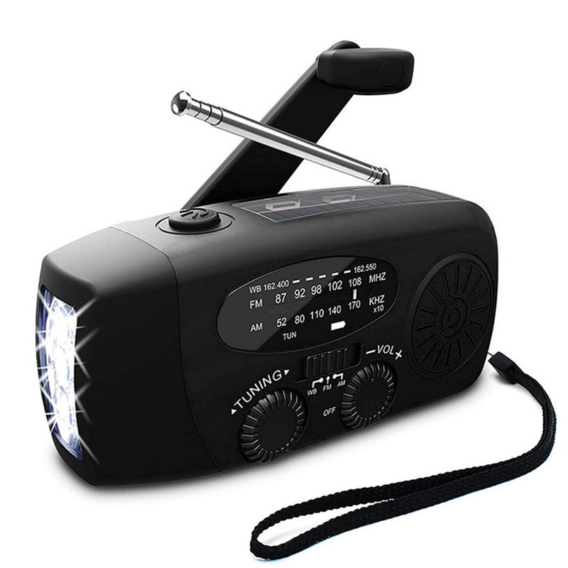 BowLift | Self-Powered Emergency Radio – Hand Crank, Solar, Flashlight & Power Bank – FM/AM Radio, Essential for Disasters and Emergencies