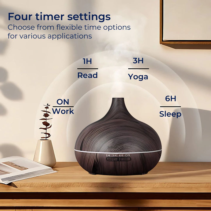 ZenAir Essential Oil Diffuser and Humidifier for Aromatherapy | Air Purification and Moisturised Comfort – Ideal for Wellness and Relaxation Bowlift