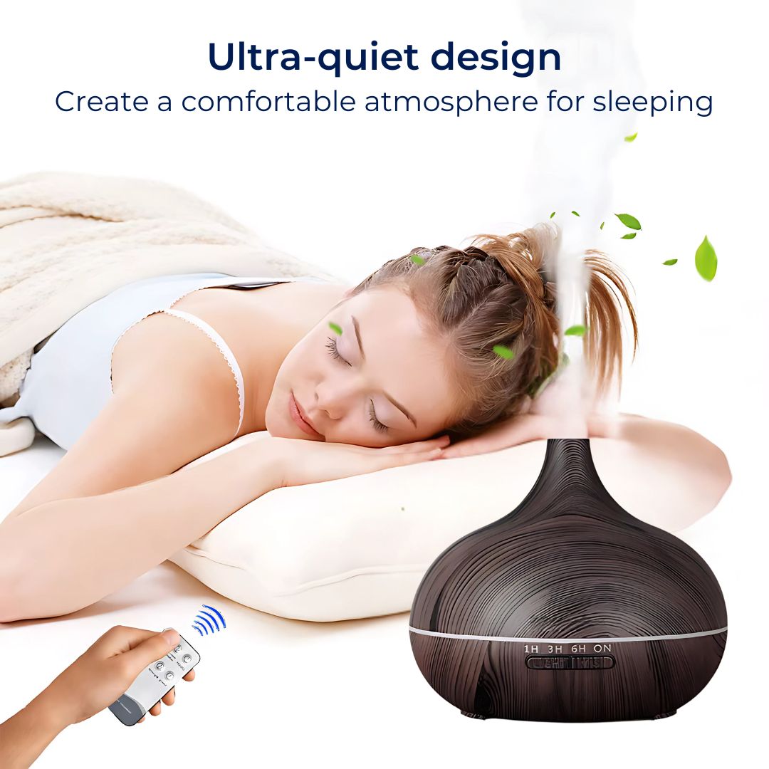 ZenAir Essential Oil Diffuser and Humidifier for Aromatherapy | Air Purification and Moisturised Comfort – Ideal for Wellness and Relaxation Bowlift