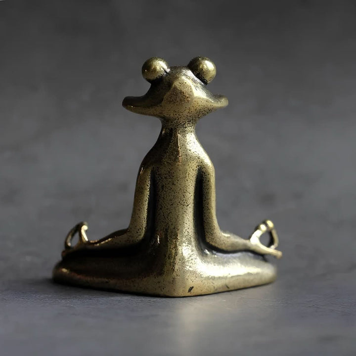 BowLift | Serenova Meditation Frog | Handmade Incense Holder Made of Brass | Spiritual Decor & Gift Idea for Meditation