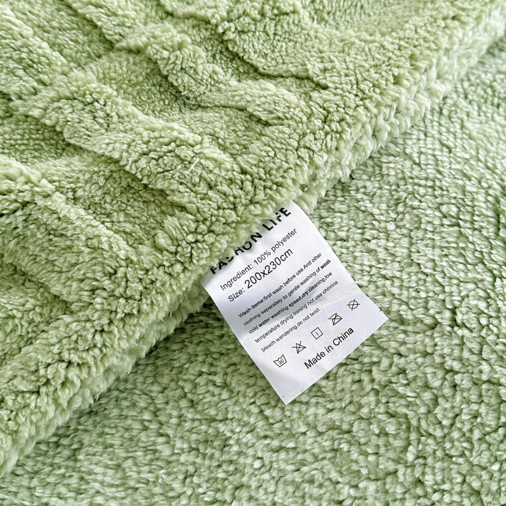 BowLift | Plaid Embossed Grid Pattern Winter Blanket