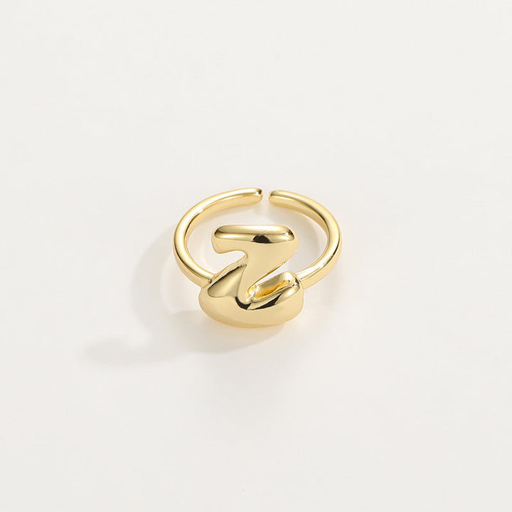 BowLift | Cute Bubble Letter Initial Ring