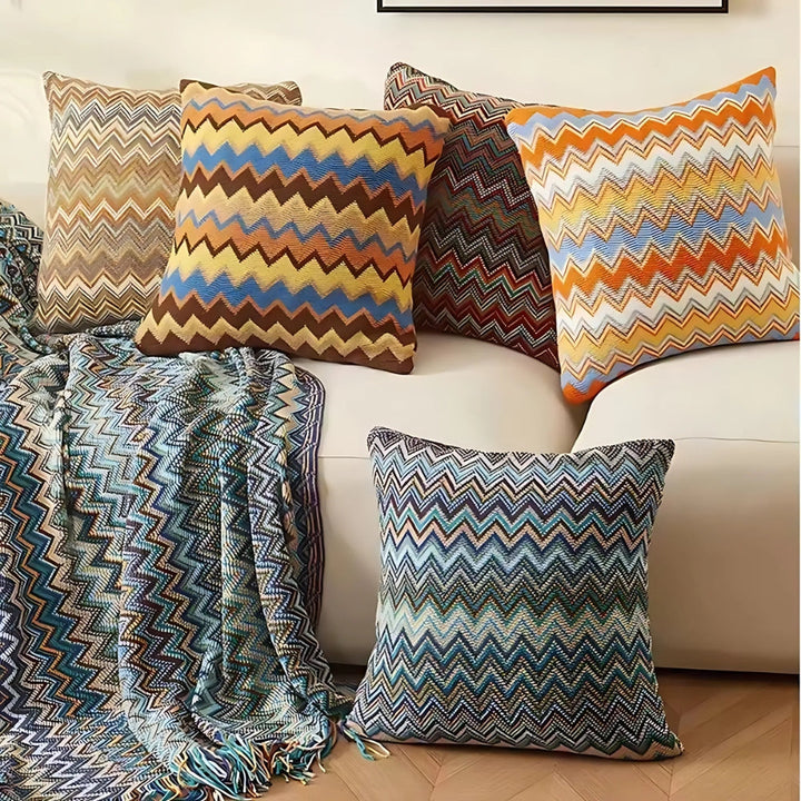 BowLift | Zigzag Knit Boho Throw Cushion Cover