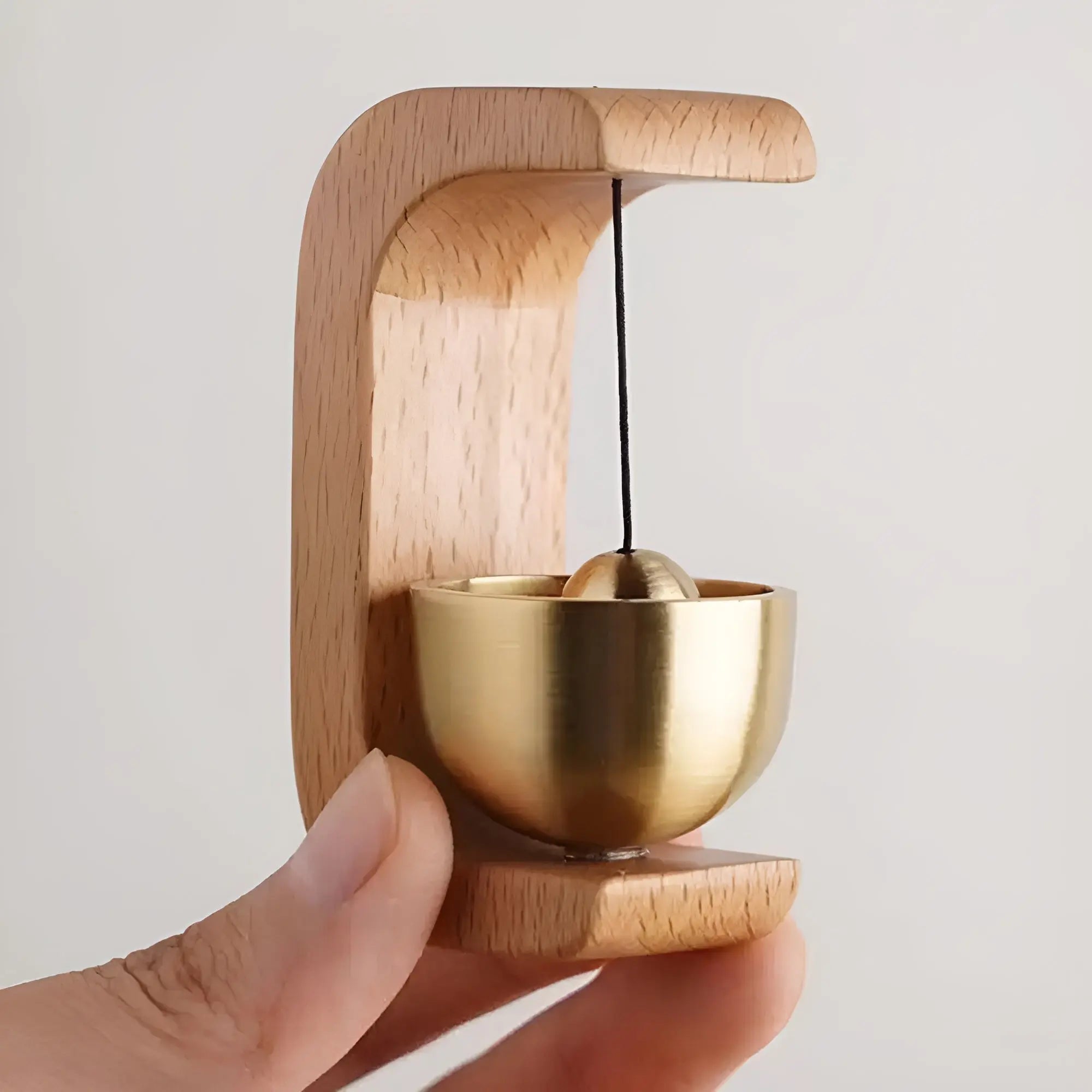 BowLift | Door bells - Melodic - Decorative wood - Japanese style - Singing bowl bell