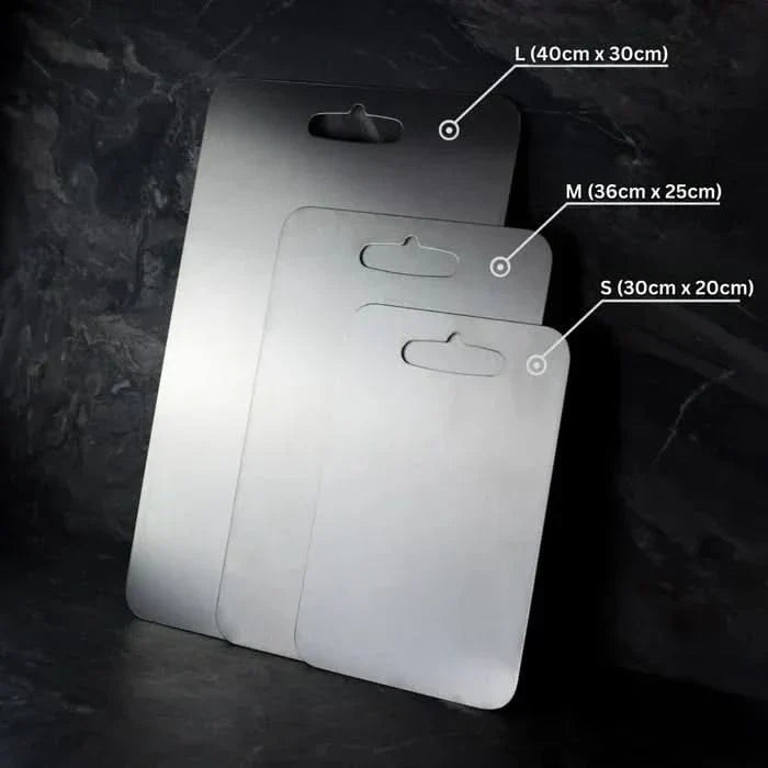 BowLift | SLICERA – Cutting board made of titanium steel, cut-resistant, rust-free & durable