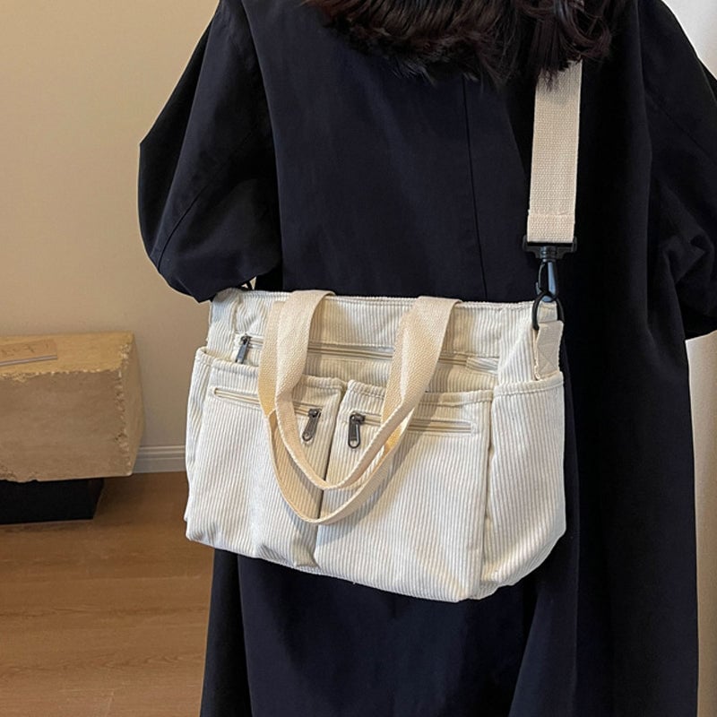 BowLift | Solid Color Corduroy Tote Bag